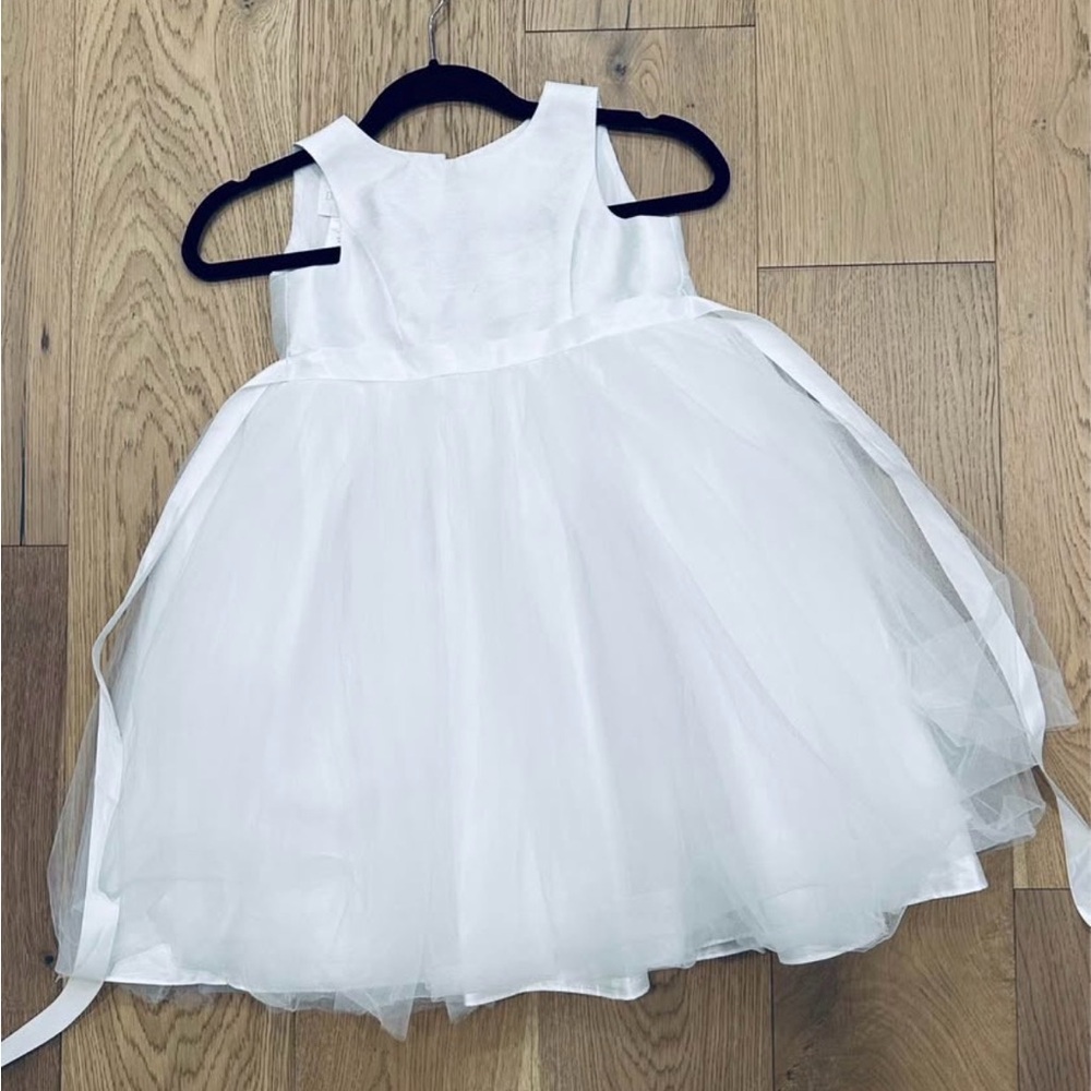David's Bridal White Polyester Gown